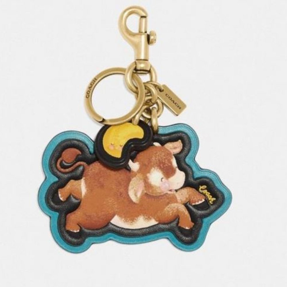 COACH Lunar New Year OX 2021 Bag Charm Key Chain